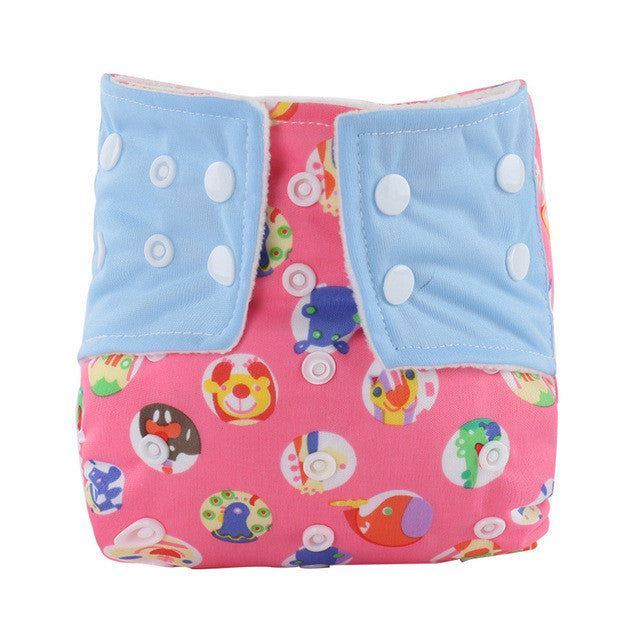 Baby diaper Infant Printed Cloth Diapers Reusable Nappy Washable Snap Nappy - Medsitis