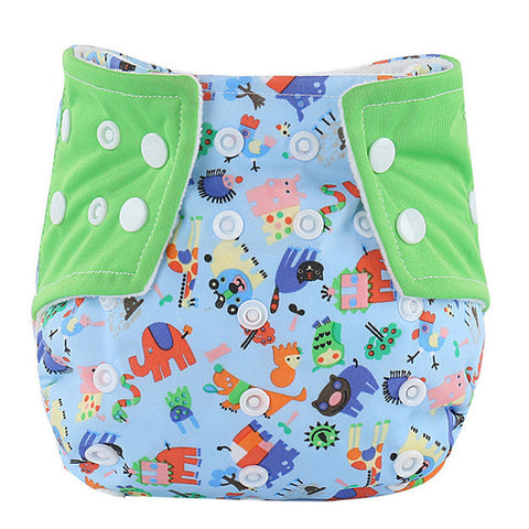 Baby diaper Infant Printed Cloth Diapers Reusable Nappy Washable Snap Nappy - Medsitis