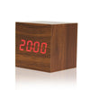 Wooden Retro Digital LED Alarm Clock w/ Thermometer & Voice Control - Medsitis
