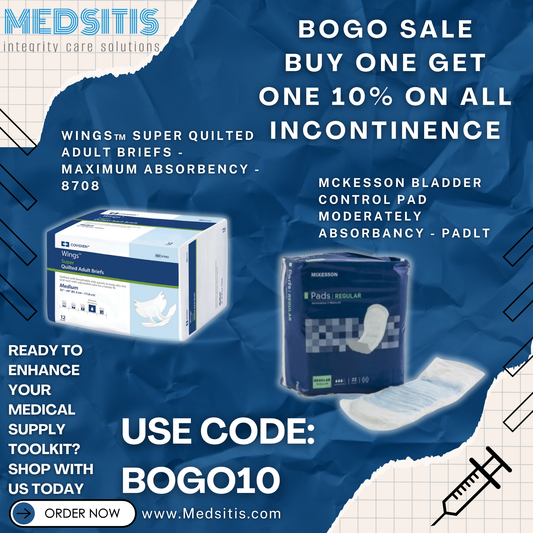 Buy One, Get One 10% Off – Incontinence Medical Supplies at Medsitis!