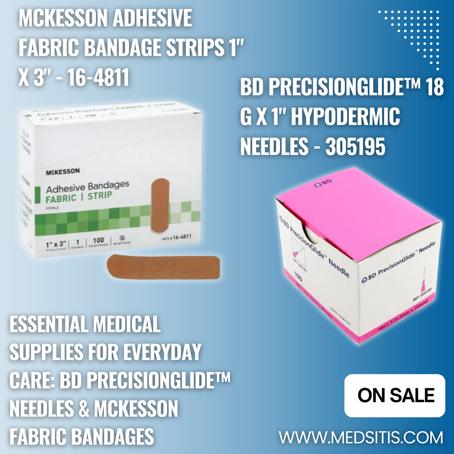 Essential Medical Supplies for Everyday Care: BD PrecisionGlide™ Needles & McKesson Fabric Bandages