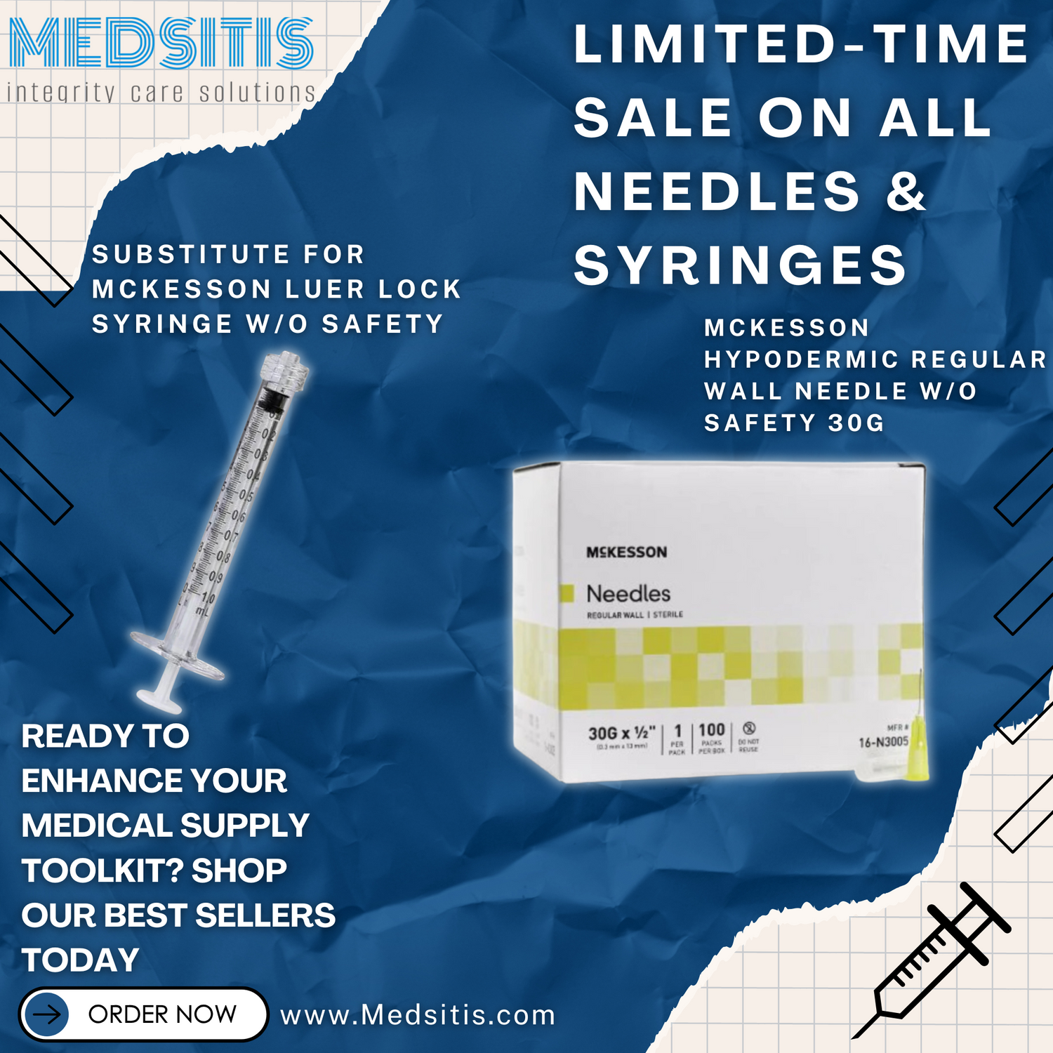 Limited-Time Sale on All Needles & Syringes + Free Shipping Over $50!