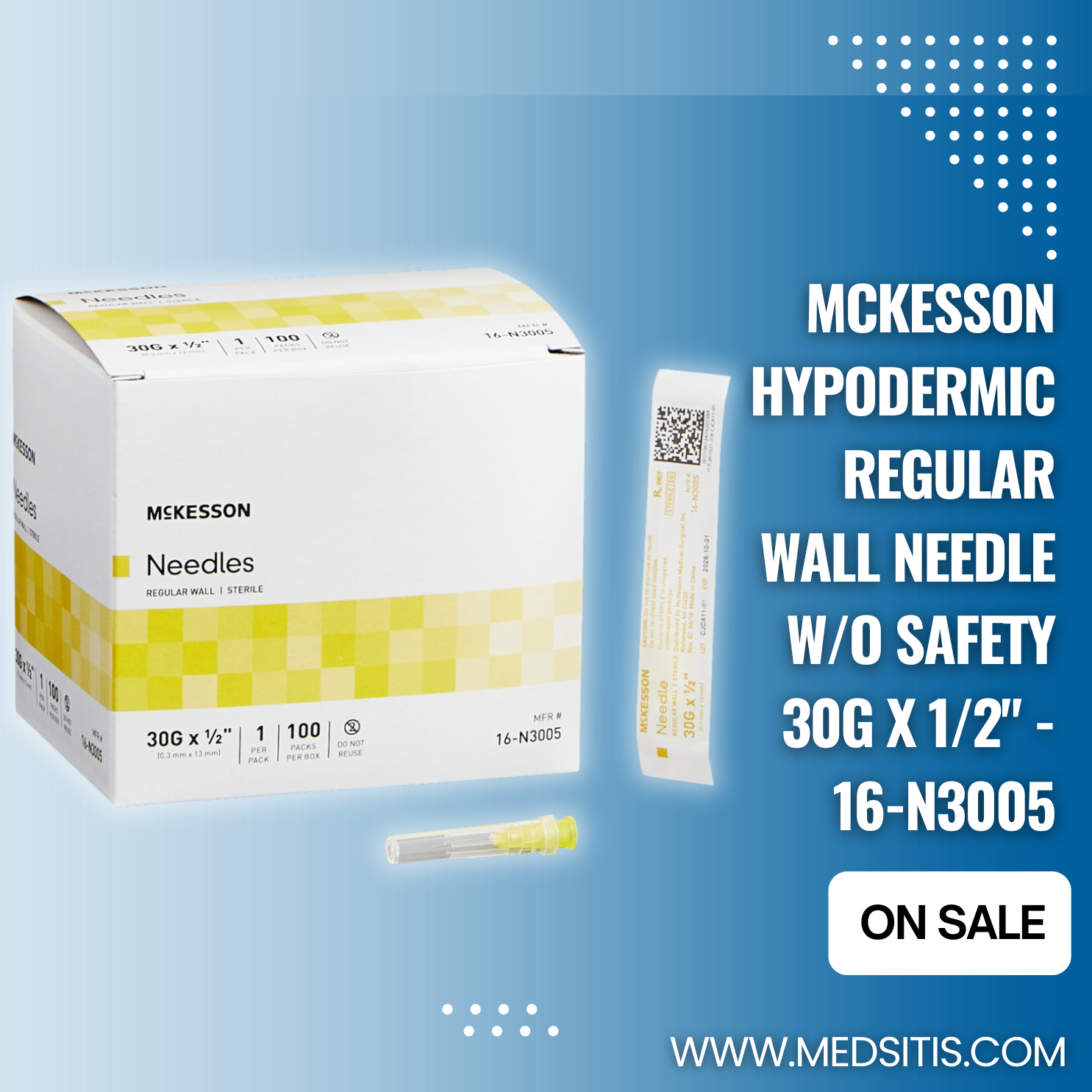 Precision and Comfort: The McKesson Hypodermic Regular Wall Needle 30G x 1/2"