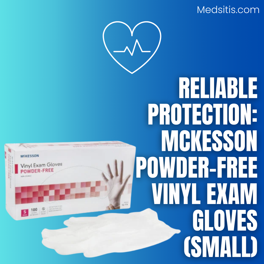 Reliable Protection: McKesson Powder-Free Vinyl Exam Gloves (Small)