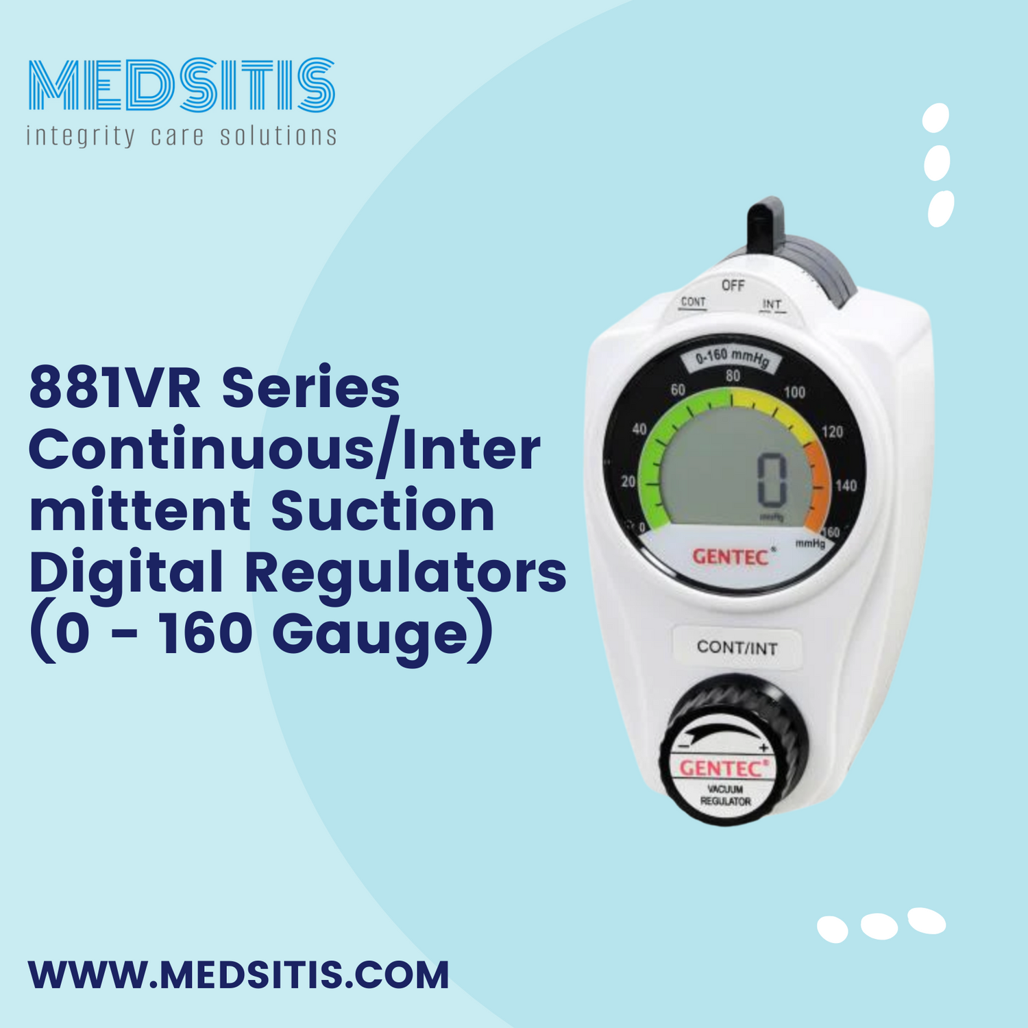 Enhance Medical Suction Precision with the 881VR Series Digital Regulators
