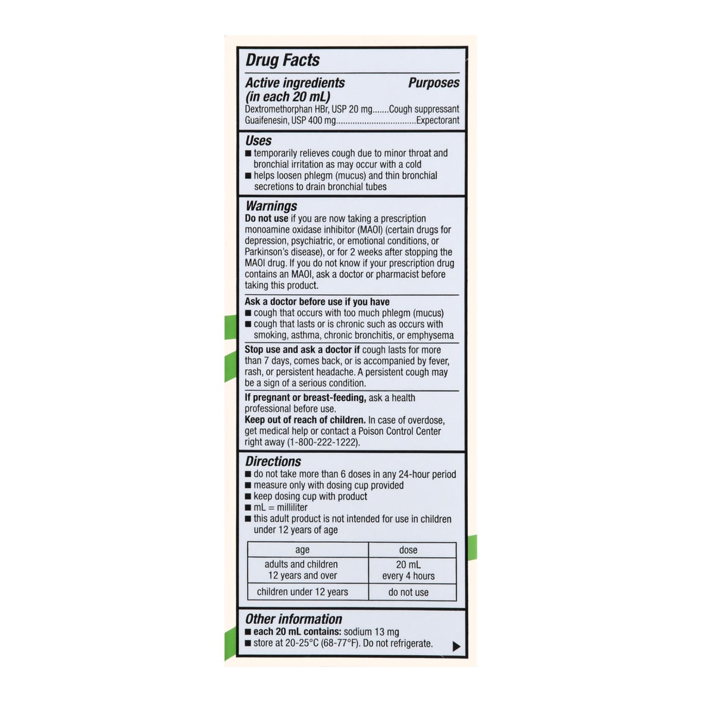Foster & Thrive™ Adult Tussin DM Max Liquid, Raspberry & Menthol 70677103601