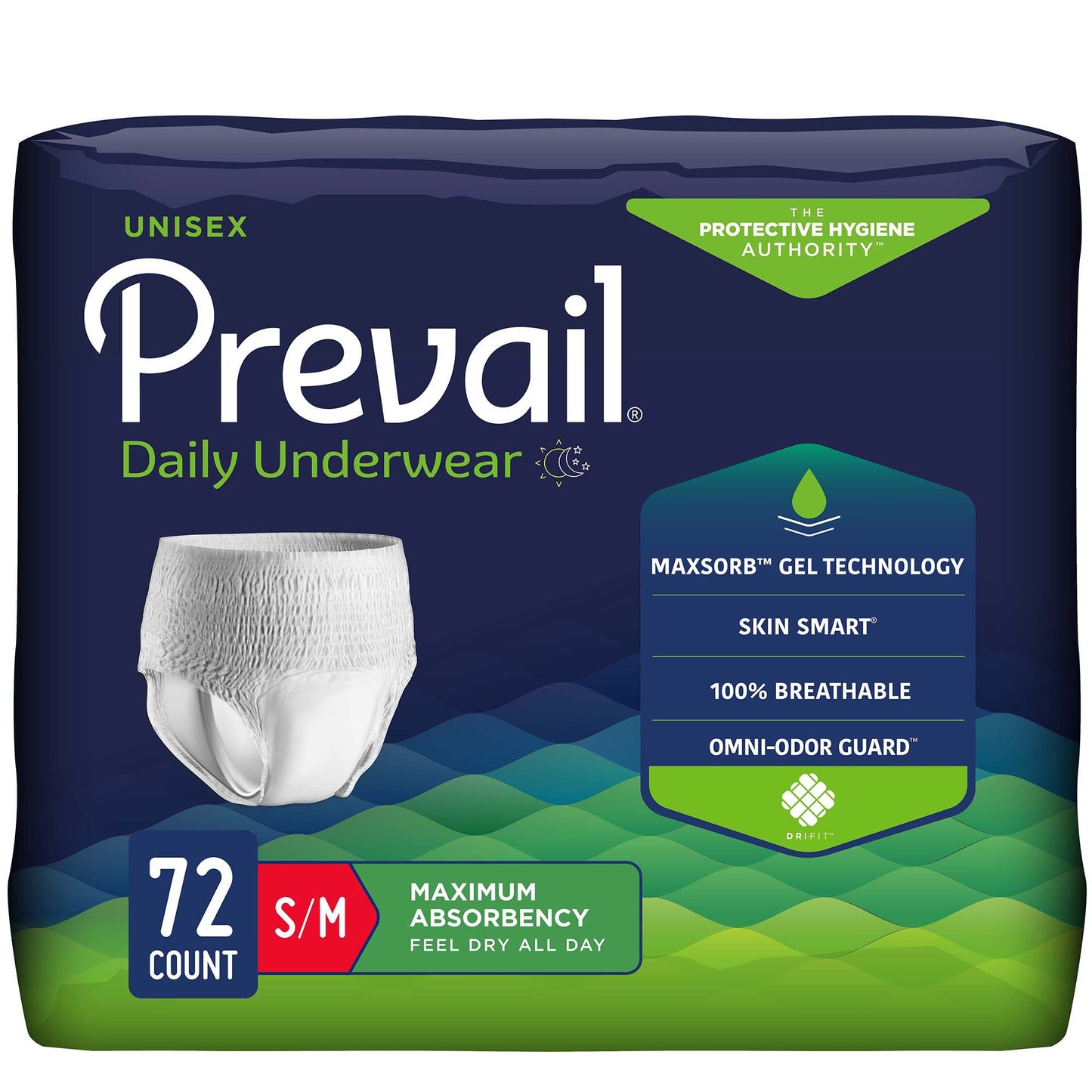 Prevail® Maximum Absorbent Underwear, Small / Medium PVS-512