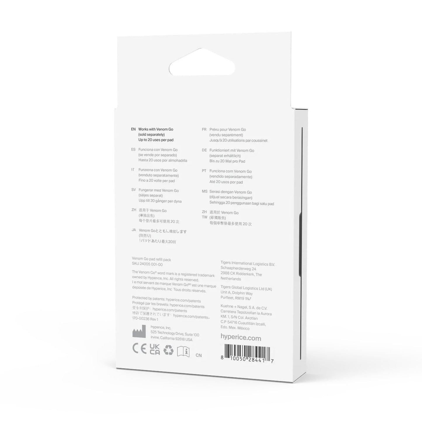 Hyperice Replacement Heat and Massage Therapy Pad for Hyperice Venom Go 24005 001-00