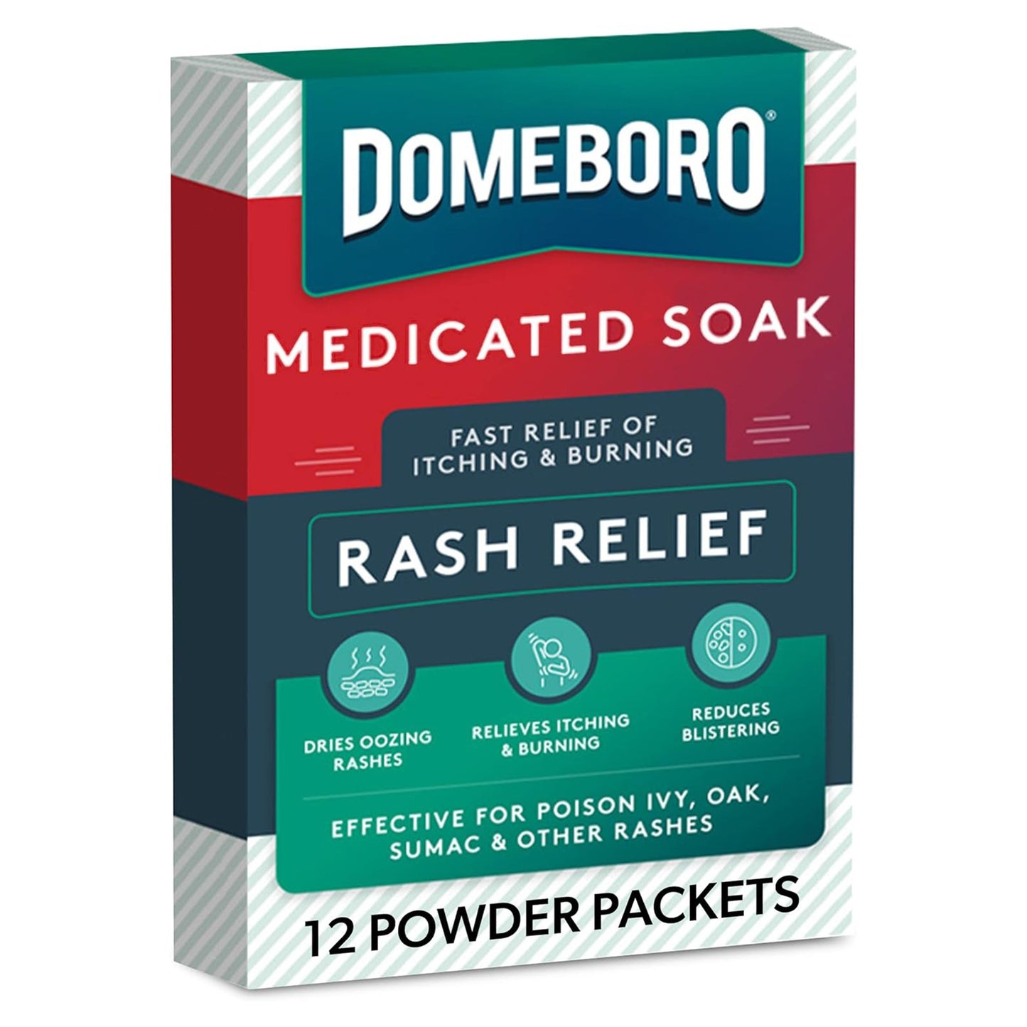 Itch Relief Domeboro® Rash Relief 952 mg - 1347 mg Strength Powder 2.2 Grams Individual Packet - 85707400177