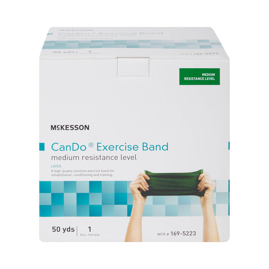 Exercise Resistance Band McKesson CanDo® Green 5 Inch X 50 Yard Medium Resistance - 169-5223