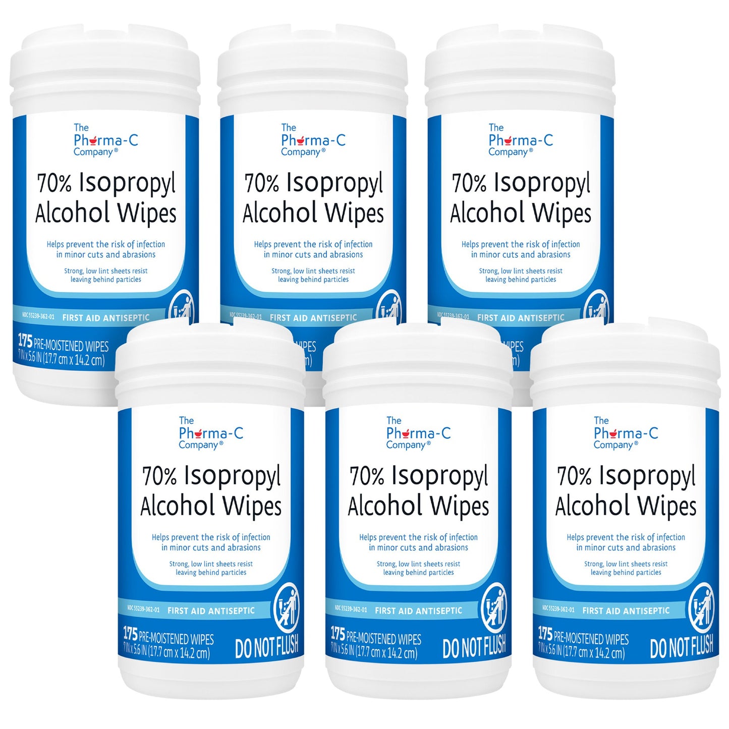The Pharma-C Company® Isopropyl Alcohol Antiseptic Skin Wipe 63-10413