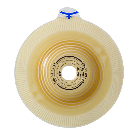 Assura® Convex Light Ostomy Barrier, Trim to fit 15 – 43 mm Stoma Opening, Blue 14263