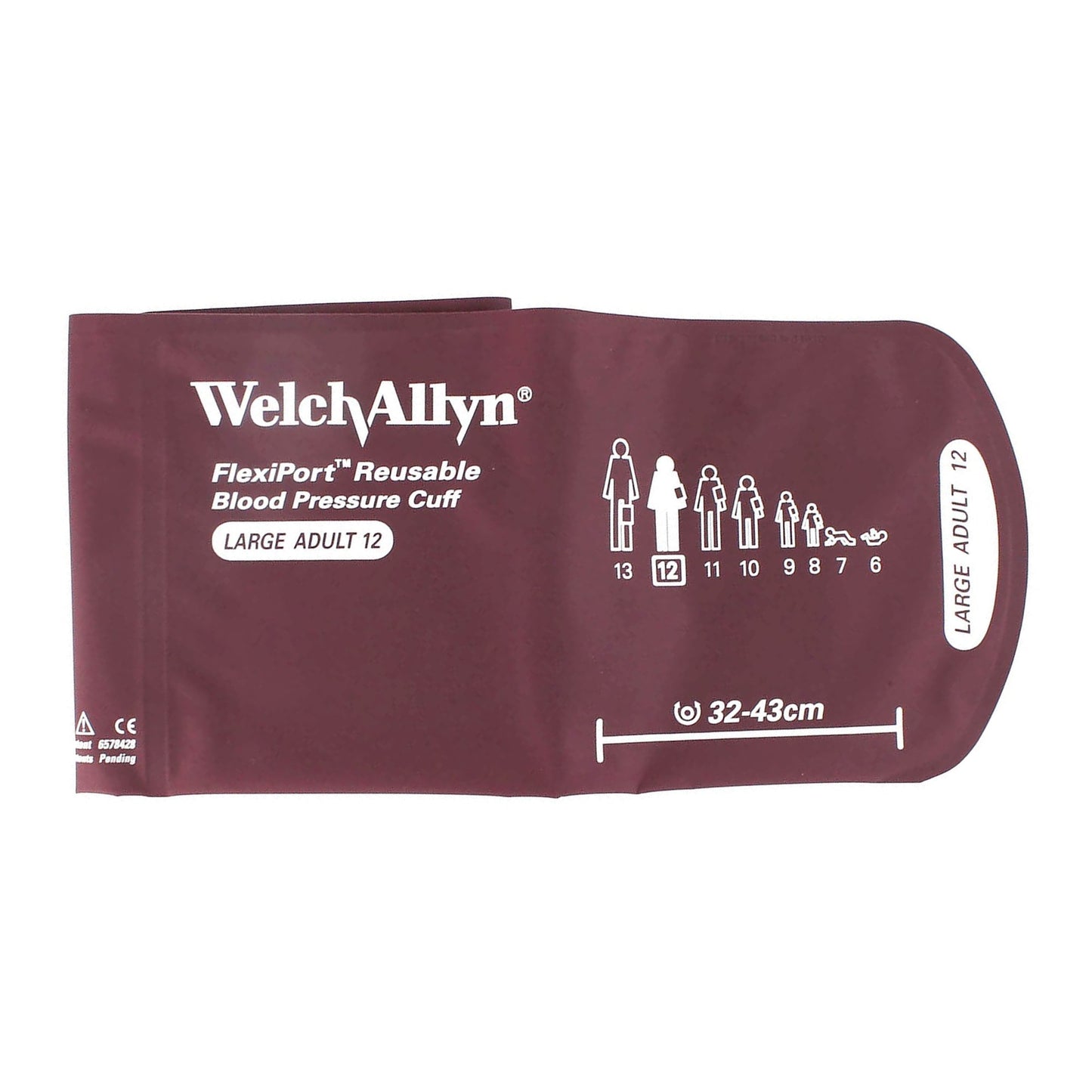 Reusable Blood Pressure Cuff FlexiPort® 32 to 43 cm Arm Nylon Cuff Large Adult Cuff - REUSE-12