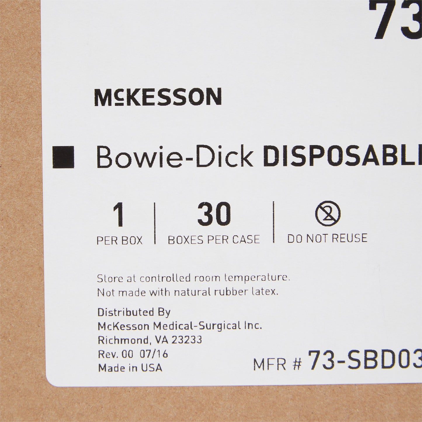 McKesson Sterilization Bowie-Dick Test Pack 73-SBD030