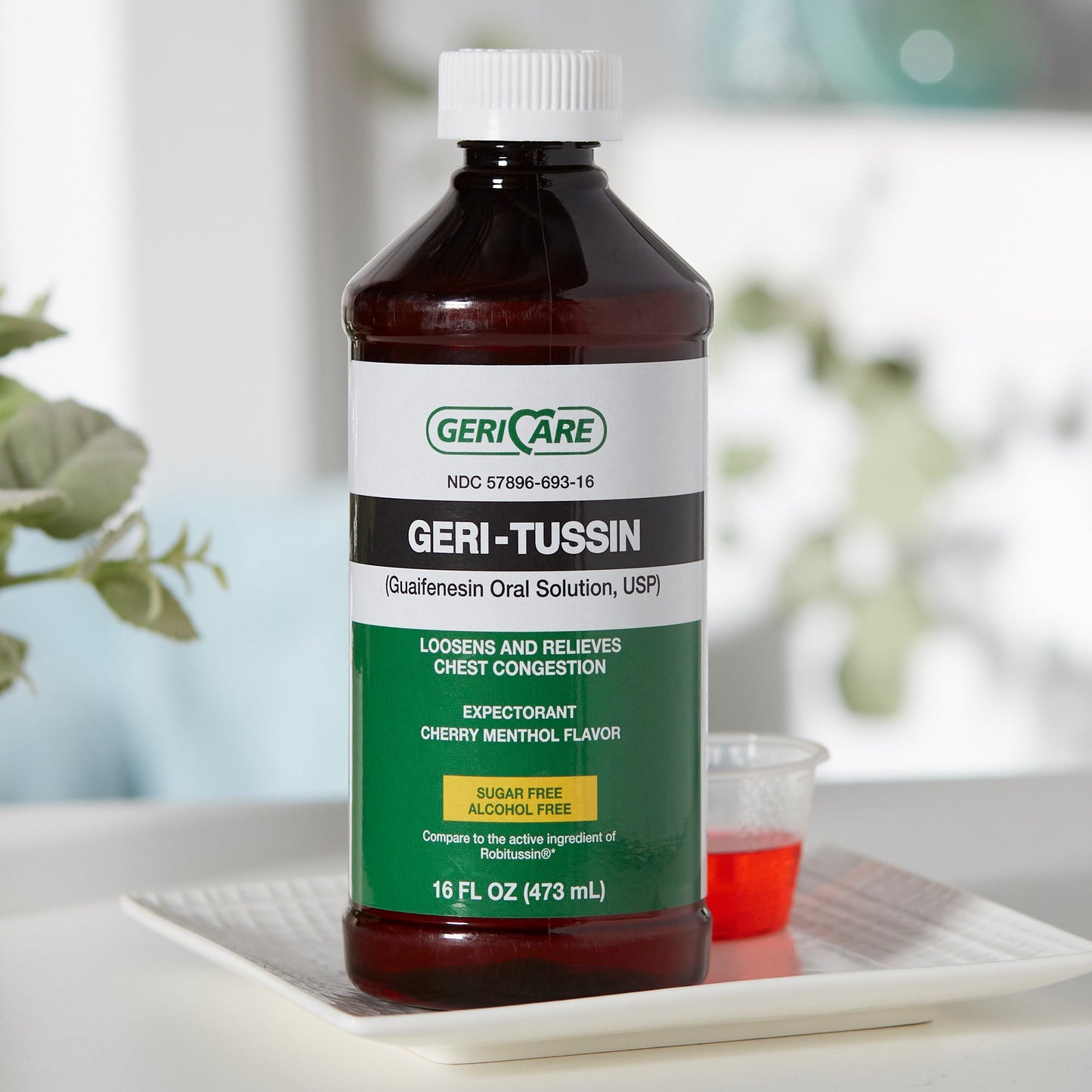 Geri-Care® Guaifenesin Cold and Cough Relief, 16-ounce Bottle QROB-16-GCP