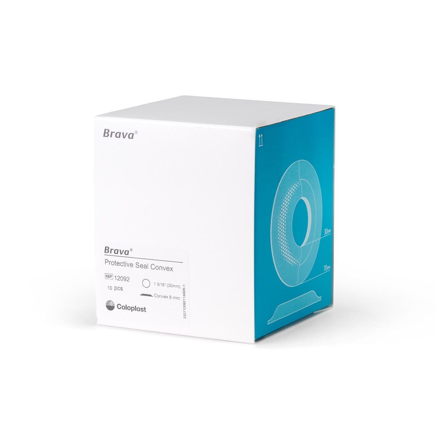 Ostomy Seal Brava® Convex, Starter Hole 1-3/16 Inch (30mm) 12092