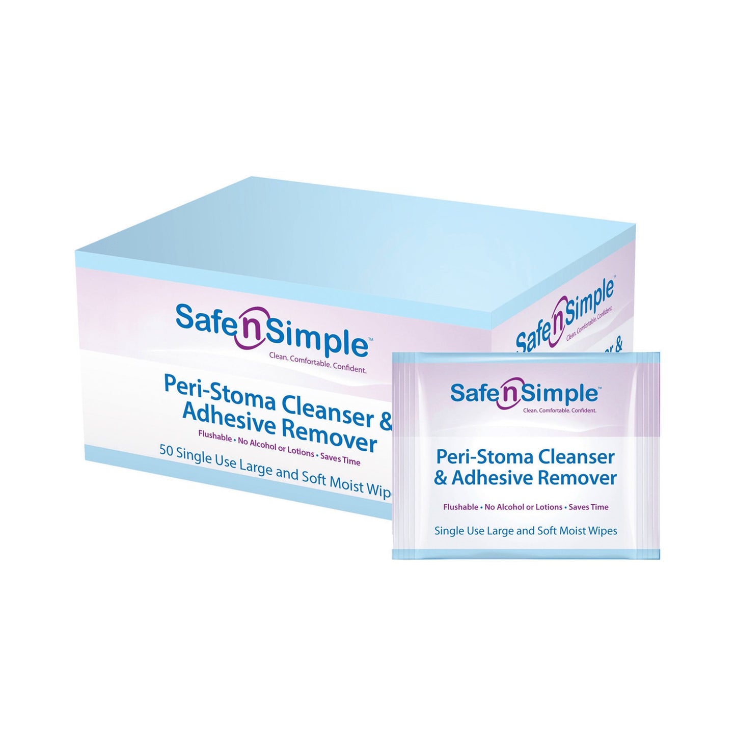 Adhesive Remover Safe n Simple™ Wipe 1 per Pack - SNS00550