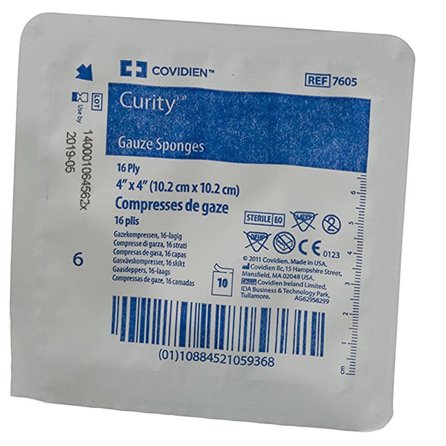 Curity™ Sterile USP Type VII Gauze Sponge, 4 x 4 Inch, 16-Ply 7605-
