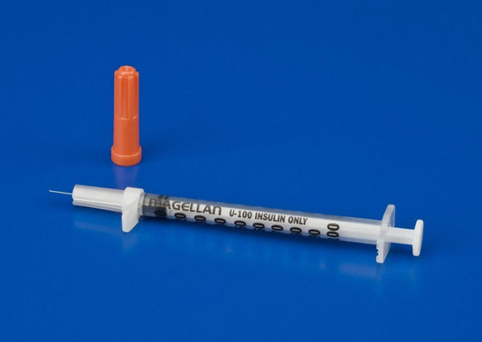 Cardinal Magellan Tuberculin Syringe with Needle Tray, 27 Gauge, 1/2 Inch Needle Length 8881882712T, Box of 20