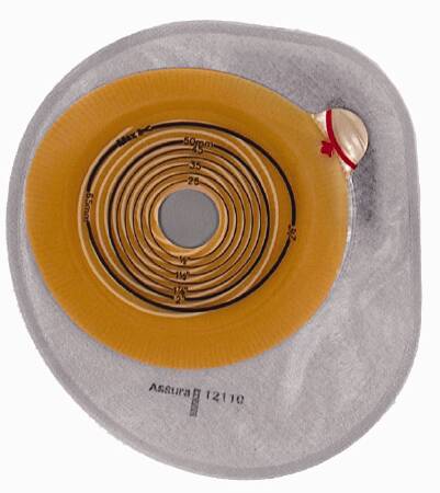 Assura® Original 1-Piece Closed End Transparent Colostomy Pouch, 25mm Stoma 12134