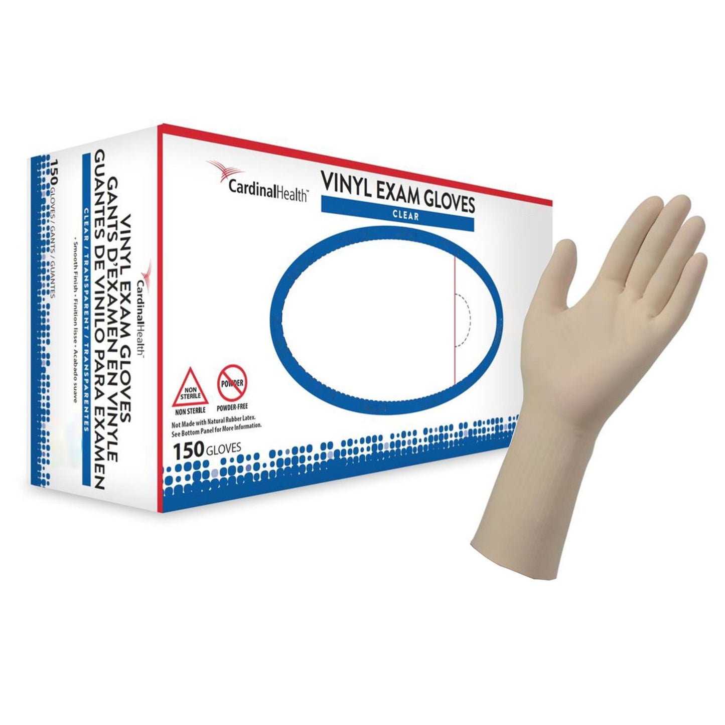 Exam Glove ESTEEM™ Large NonSterile Vinyl Standard Cuff Length Smooth Clear Not Rated - 8888DOTP