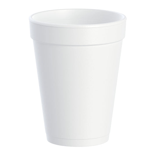 Insulated Drinking Cup Dart® 14 oz. White Styrofoam Disposable - 14J16