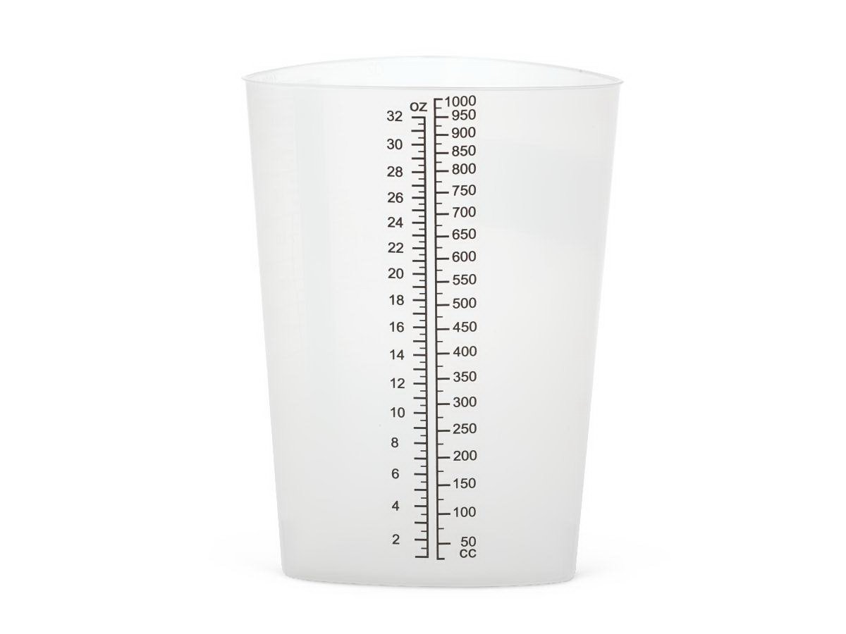 Graduated Container Triangular Polypropylene 1,000 mL (32 oz.) DYND80419