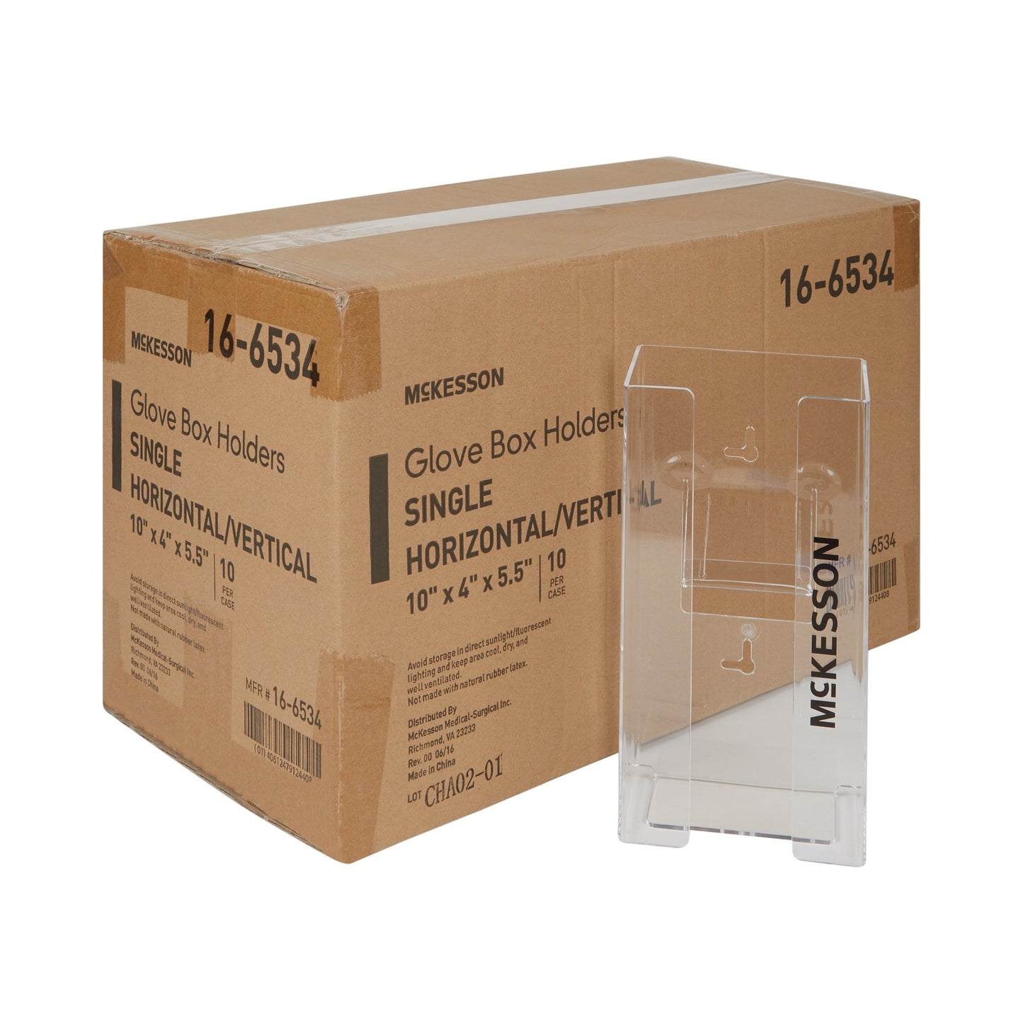 McKesson Glove Box Holder, 1-Box Capacity, Plastic 16-6534