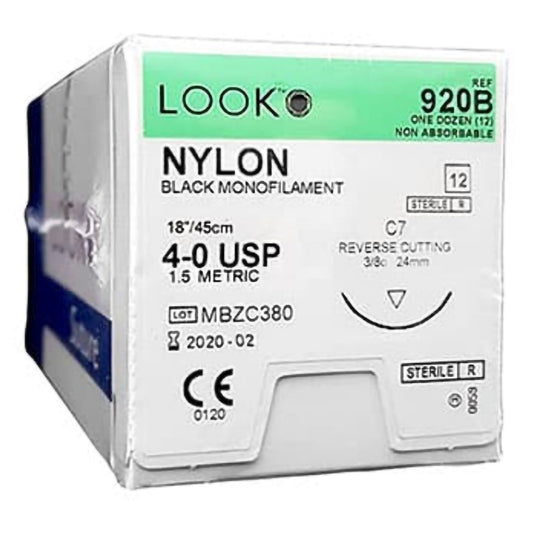 Surgical Specialties LOOK Suture with C7 Needle 920B, Box of 12