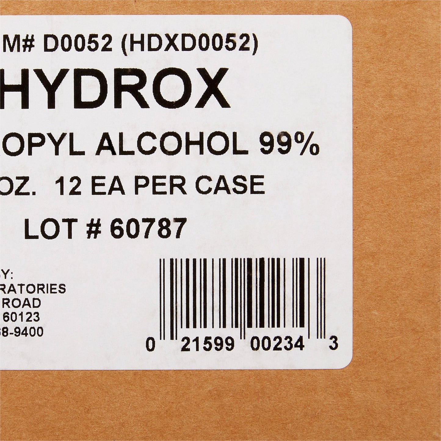 Hydrox Isopropyl Alcohol Antiseptic, 16 oz. Bottle D0042