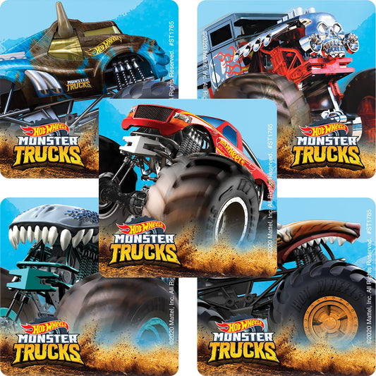 SmileMakers® 100 per Box Hot Wheels Monster Truck Sticker 2-1/2 Inch ST1765B