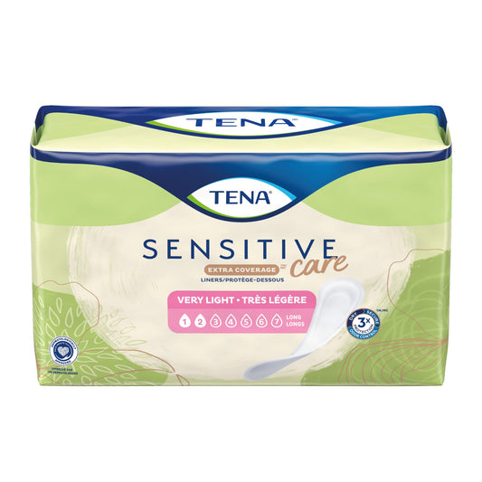 Bladder Control Pad TENA Sensitive Care™ Extra Coverage 9 Inch Length Light Absorbency Dry-Fast Core™ One Size Fits Most - 54291