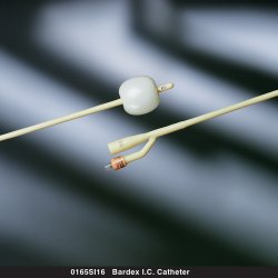 Foley Catheter Bardex® I.C. 2-Way Standard Tip 5 cc Balloon 22 Fr. Silver Hydrogel Coated Latex - 0165SI22