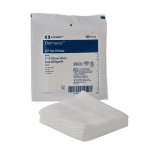 Cardinal Dermacea Sterile USP Type VII Gauze Sponge, 3 x 3 Inch 441208, Case of 1200
