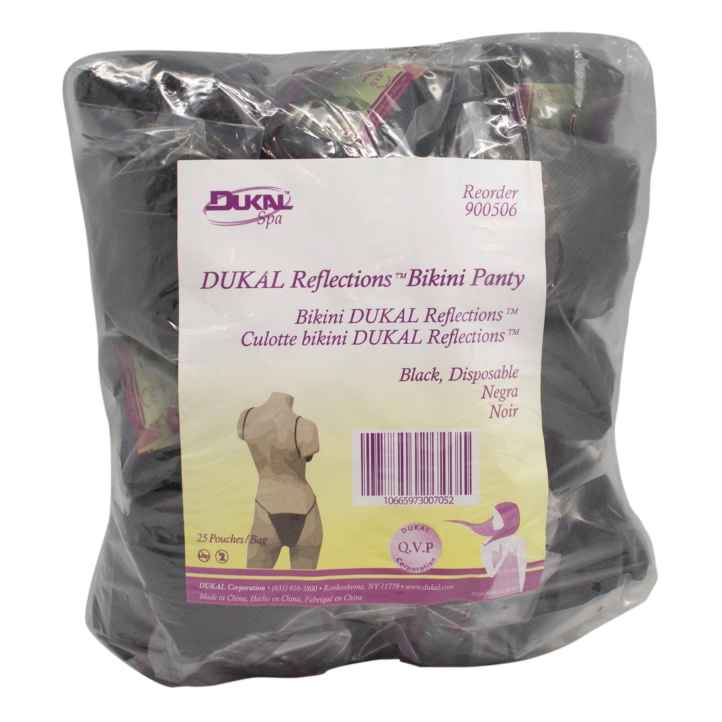 Dukal Reflections™ Disposable Bikini Panty, Black 900506-1