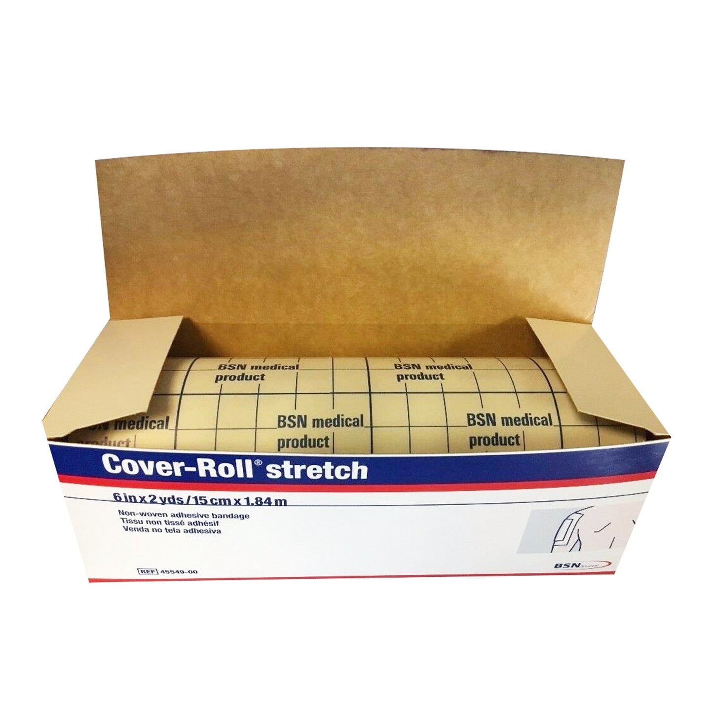 Cover-Roll® Stretch Dressing Retention Tape with Liner, 6 Inch x 2 Yard, White 45549