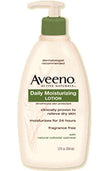 Aveeno® Daily Moisturizing Body Lotion Fragrance Free, 12-ounce Pump Bottle 38137003600