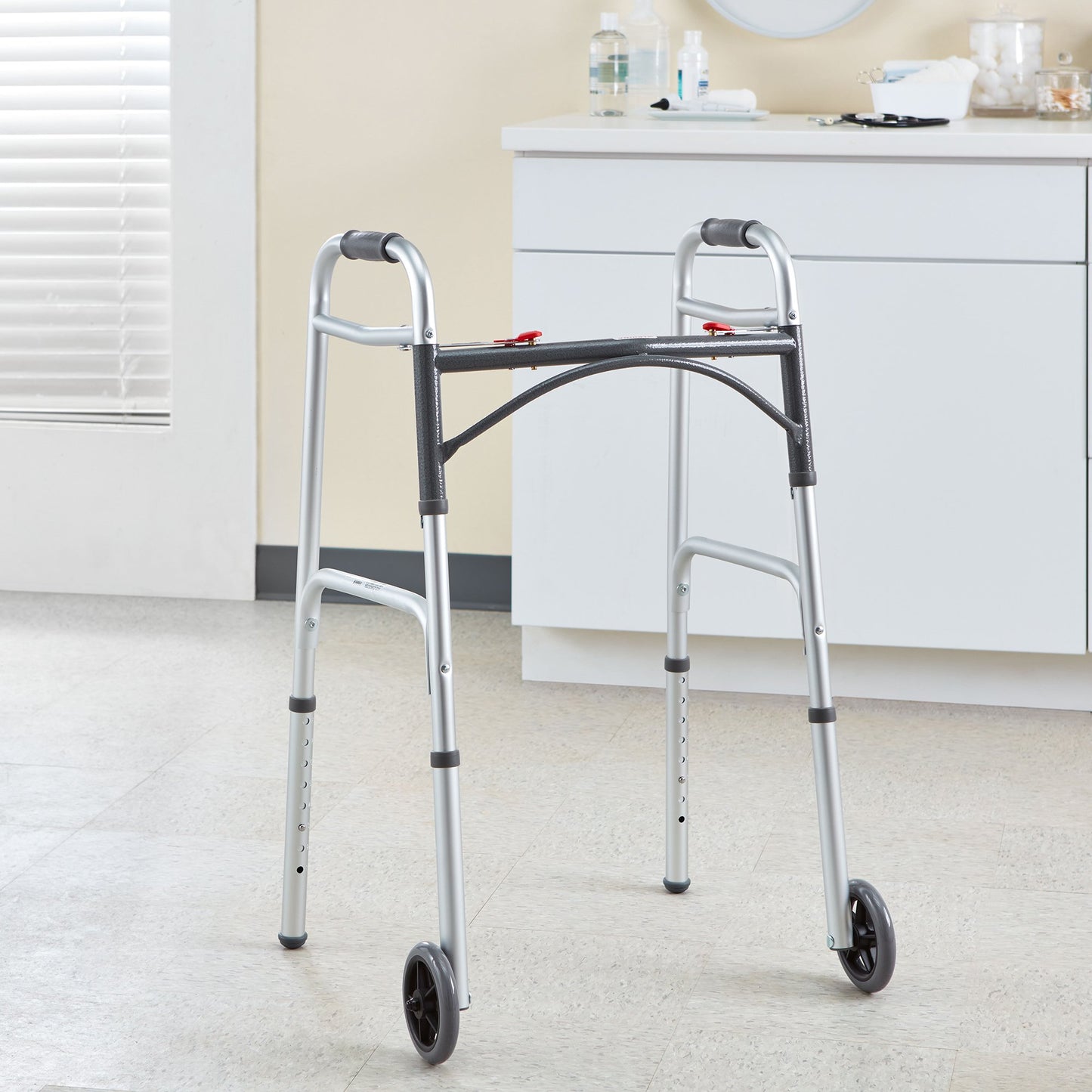 McKesson Folding Walker, Adjustable Height 146-10210-4