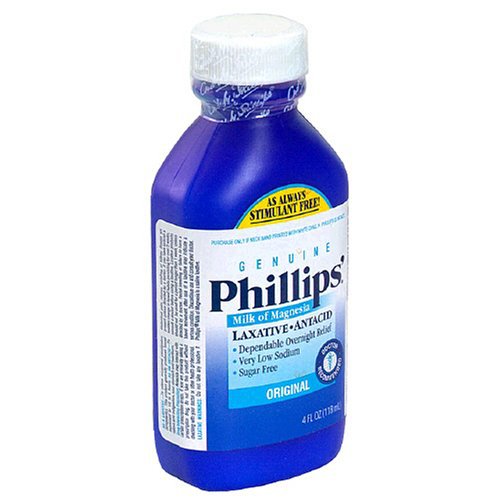 Laxative Phillips'® Milk of Magnesia Original Flavor Liquid 4 oz. 400 mg / 5 mL Strength Magnesium Hydroxide - 31284355104