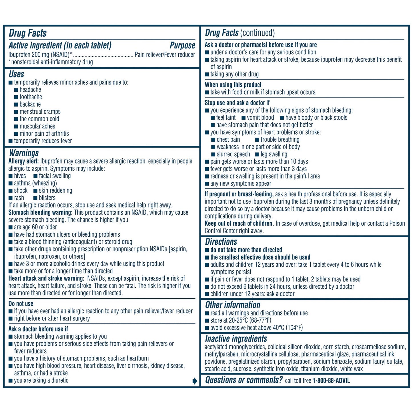 Advil® Ibuprofen Pain Relief Tablet 30573015489