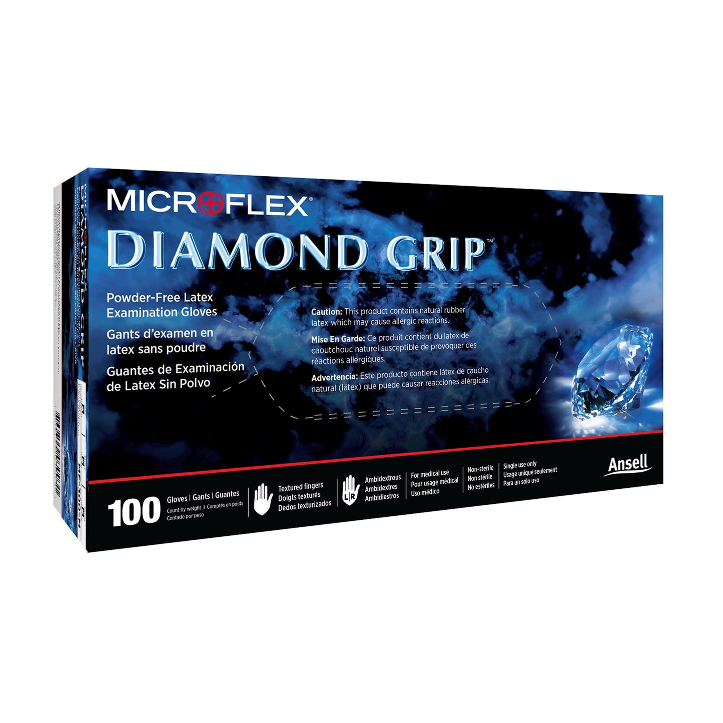 Diamond Grip™ Latex Exam Glove, Extra Large, White MF-300-XL