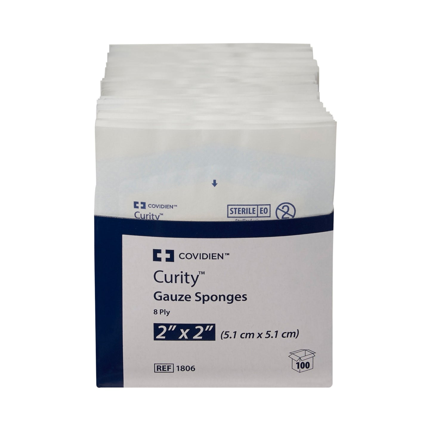 Curity™ Sterile USP Type VII Gauze Sponge, 2 x 2 Inch, 8-Ply 1806