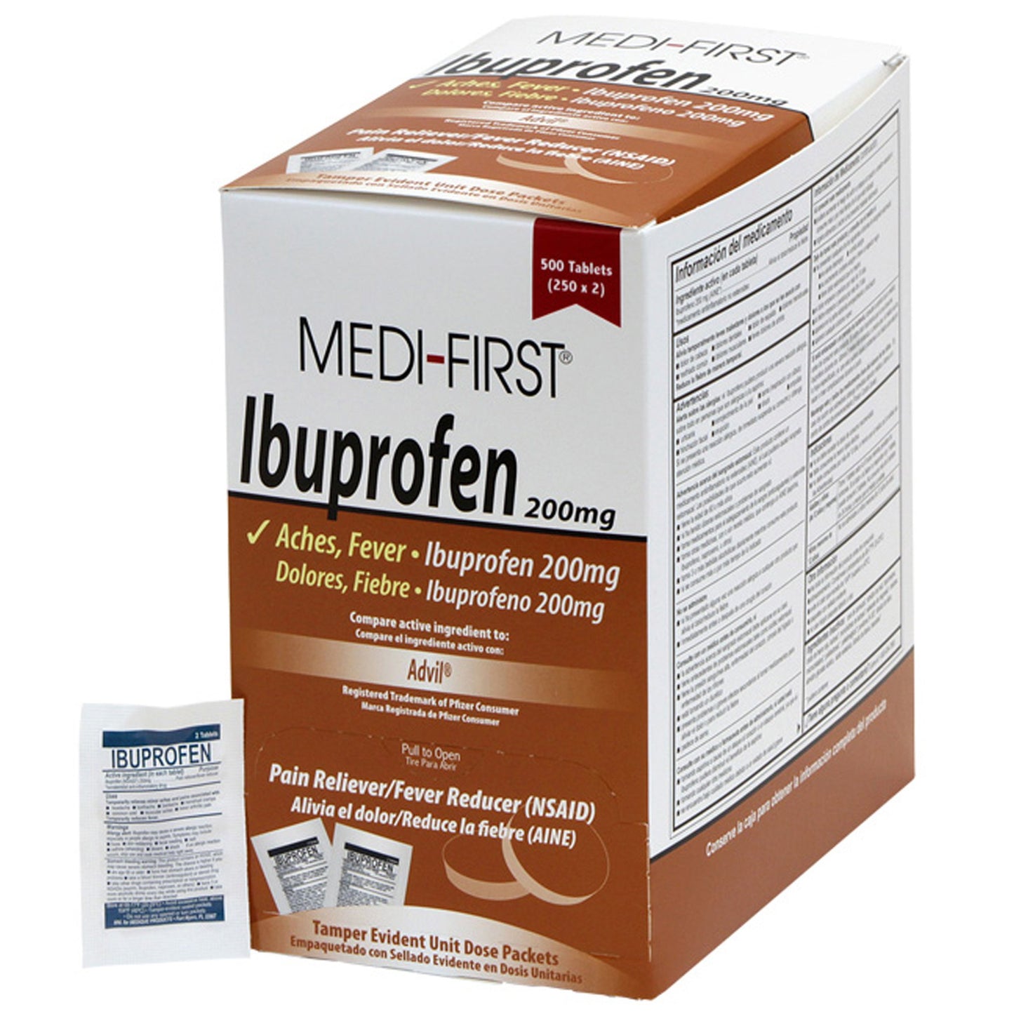 Medique Products Medi-First Ibuprofen Pain Relief 80813, Box of 250