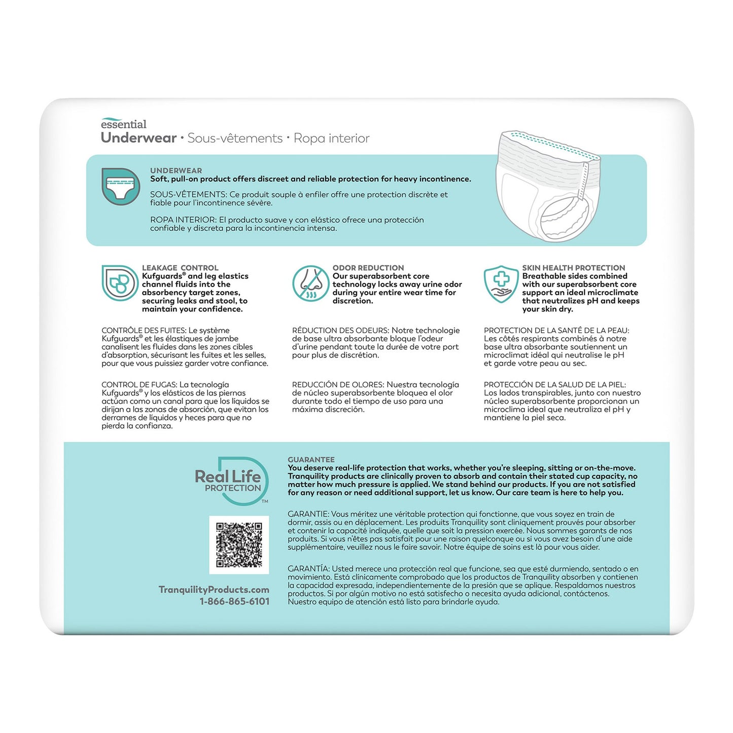 Tranquility® Essential Underwear, Heavy, 3X-Large 2609