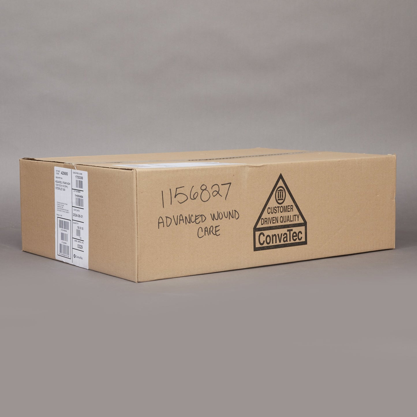 Aquacel® Silicone Adhesive with Border Silicone Foam Dressing, 4 x 4 Inch 420680