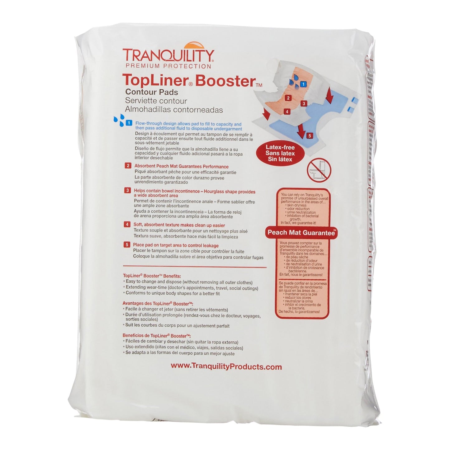 Tranquility® Top Liner® Added Absorbency Incontinence Booster Pad 13½ x 21½ Inch 3096