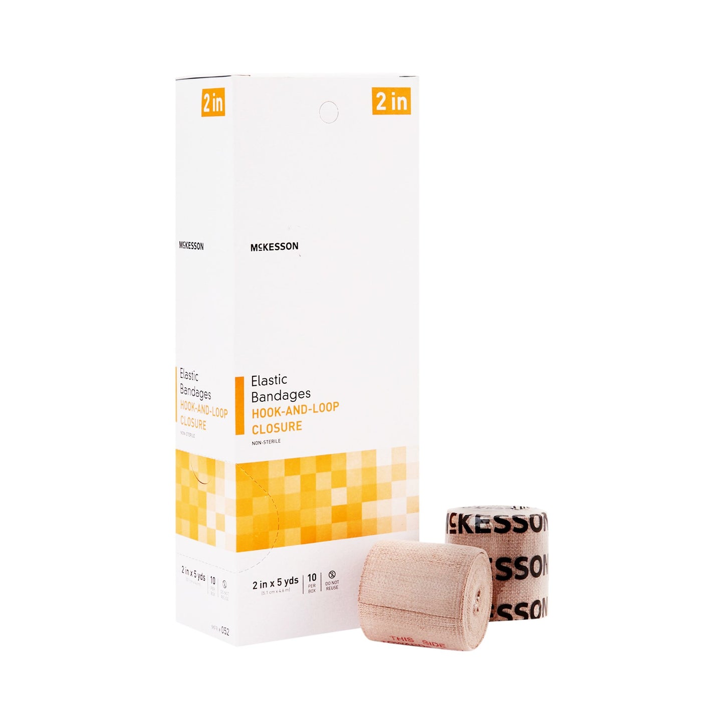 McKesson Hook and Loop Closure Elastic Bandage, 2 Inch x 5 Yard 052