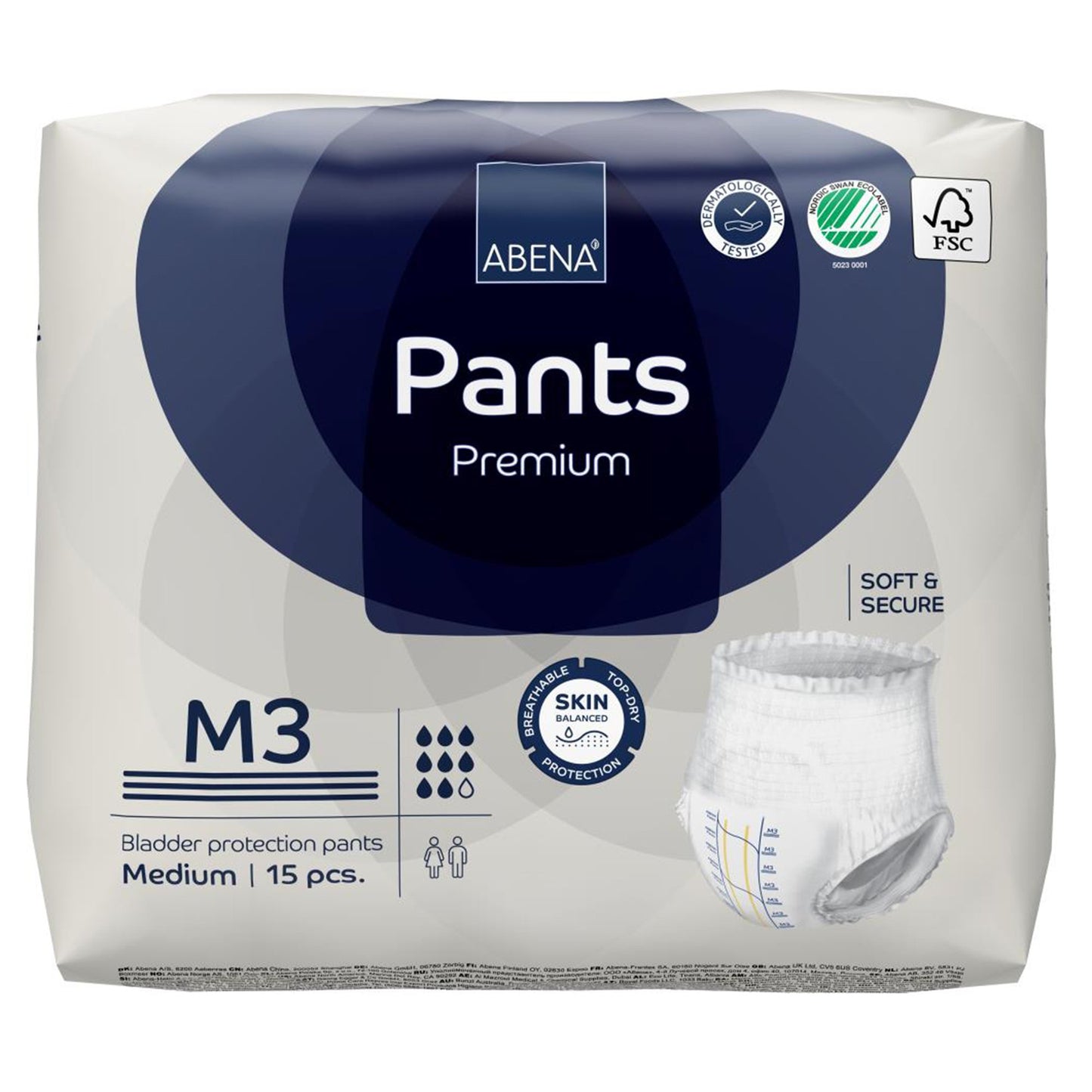 Abena® Premium Pants M3 Incontinence Brief, Medium 1000021324