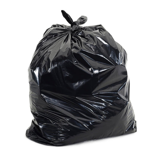 Trash Bag Colonial Bag 10 gal. Black HDPE 6 Mic. 24 X 24 Inch X-Seal Bottom Coreless Roll - HCR24LB