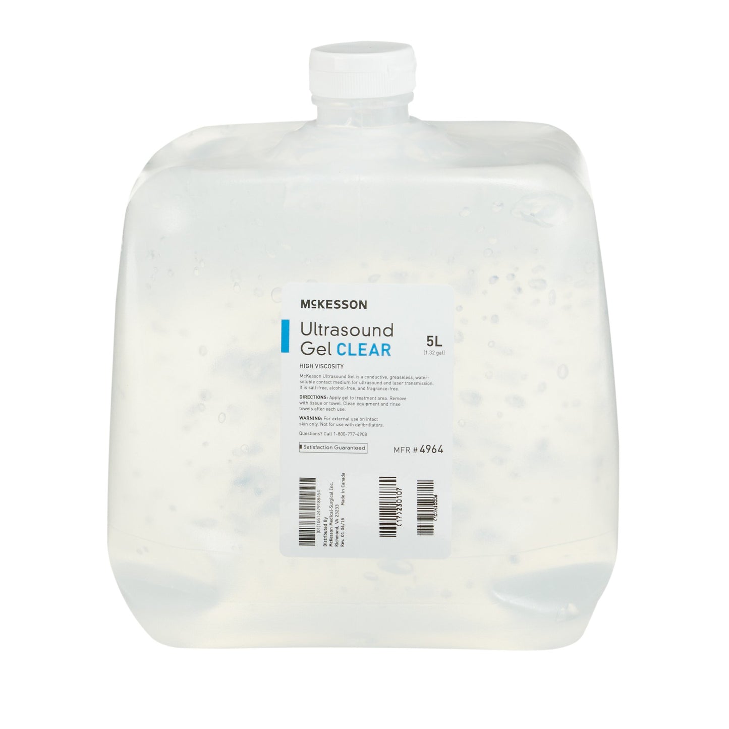 McKesson Ultrasound Gel, Clear, 5 Liter Cubitainer 4964